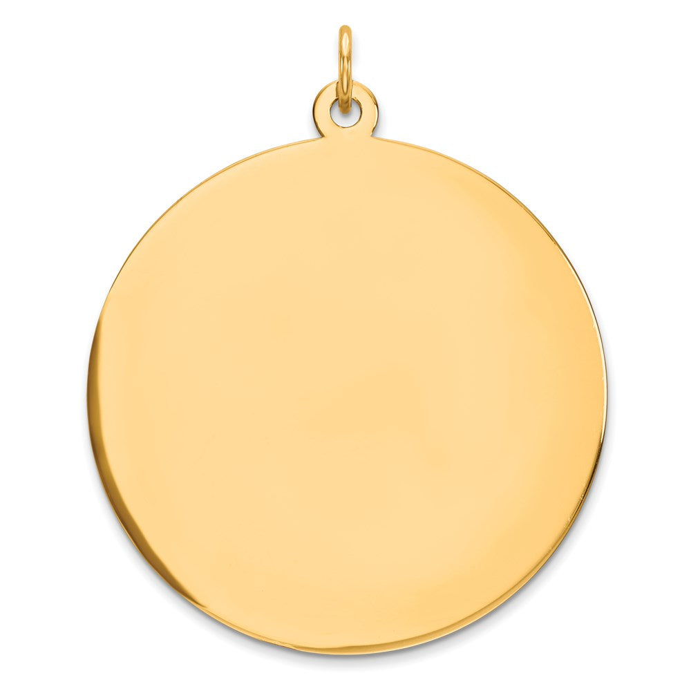Sterling Silver GP Engraveable Round Polished Disc Charm QM376G