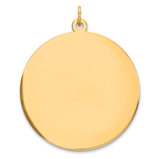 Sterling Silver GP Engraveable Round Polished Disc Charm QM376G