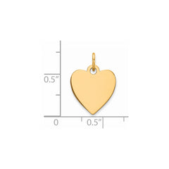 Sterling Silver GP Engraveable Heart Polished Disc Charm QM390G