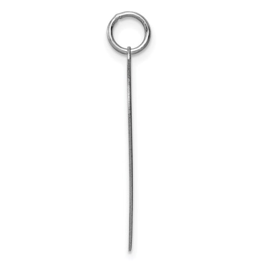 Sterling Silver Rh-plt Engraveable Heart Polished Front/Back Disc Charm QM394