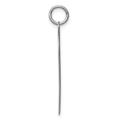 Sterling Silver Rh-plt Engraveable Heart Polished Front/Back Disc Charm QM394