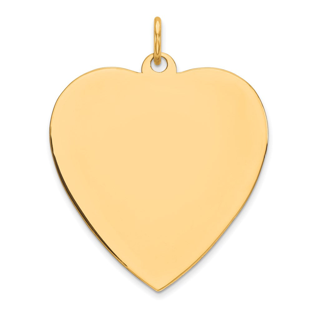 Sterling Silver GP Engraveable Heart Polished Disc Charm QM394G