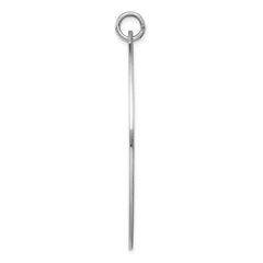 Sterl Silver Rh-plt Engraveable Oval Polished Front/Satin Back Disc Charm QM489