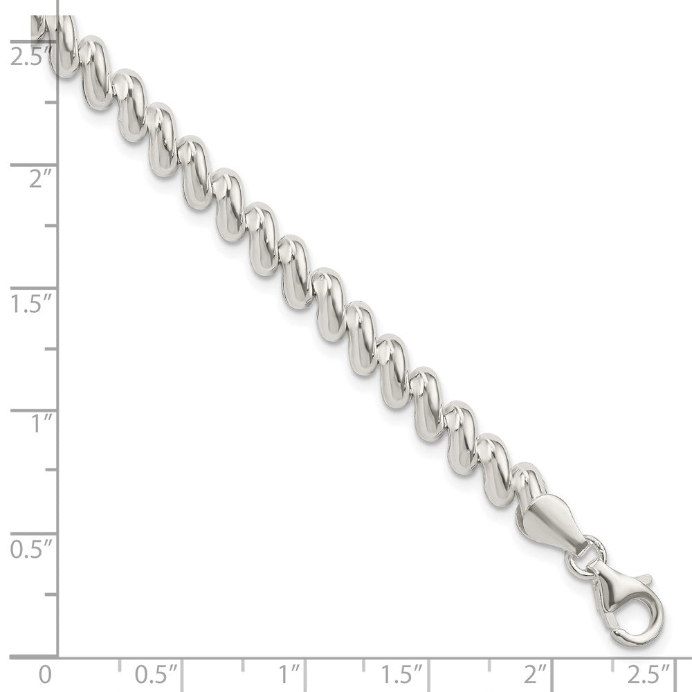 Sterling Silver 6mm San Marco Bracelet QM8-7.5