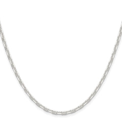 Sterling Silver Polished and D/C 3mm Mariner Link ChainQMA080