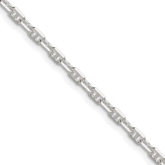 Sterling Silver Polished and D/C 3mm Mariner Link ChainQMA080