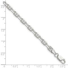 Sterling Silver Polished and D/C 4.75mm Mariner Link Chain QMA120-8