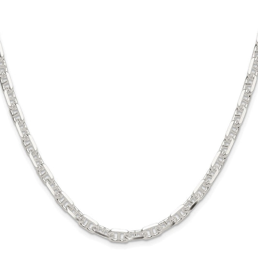 Sterling Silver Polished and D/C 5.5mm Mariner Link ChainQMA150