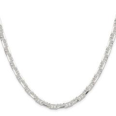 Sterling Silver Polished and D/C 5.5mm Mariner Link ChainQMA150