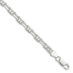 Sterling Silver Polished and D/C 5.5mm Mariner Link Chain QMA150-8