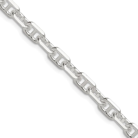 Sterling Silver Polished and D/C 5.5mm Mariner Link ChainQMA150
