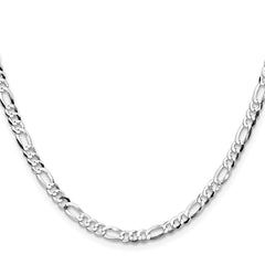 Sterling Silver 4.0mm Lightweight Flat Figaro ChainQMB100