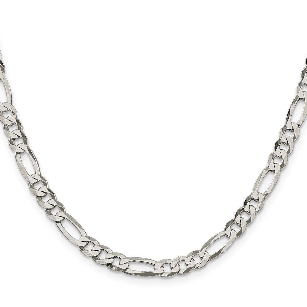 Sterling Silver 5.5mm Lightweight Flat Figaro ChainQMB150