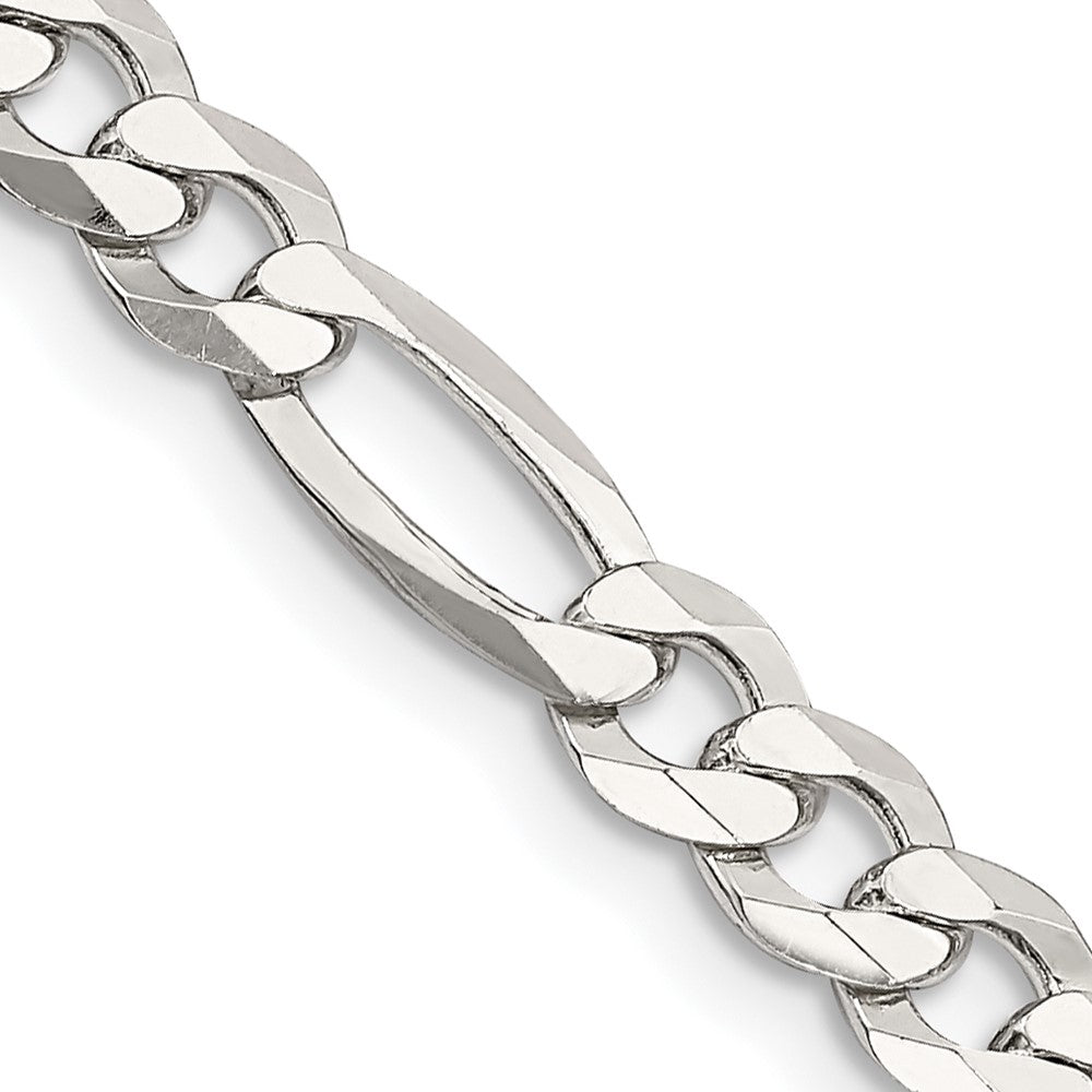 Sterling Silver 5.5mm Lightweight Flat Figaro ChainQMB150