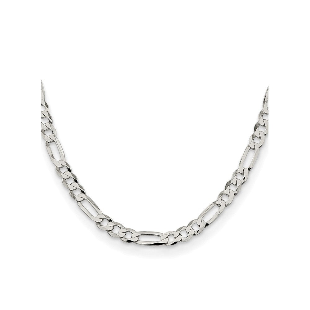 Sterling Silver 7.0mm Lightweight Flat Figaro ChainQMB180