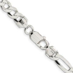 Sterling Silver 7.0mm Lightweight Flat Figaro ChainQMB180