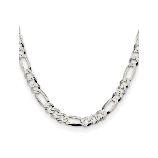 Sterling Silver 8.5mm Lightweight Flat Figaro ChainQMB220