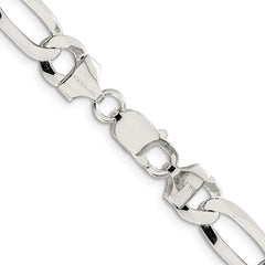 Sterling Silver 8.5mm Lightweight Flat Figaro ChainQMB220