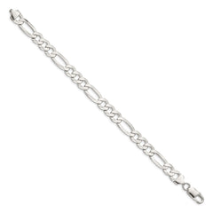 Sterling Silver 8.5mm Lightweight Flat Figaro Chain QMB220-8
