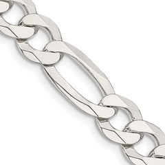Sterling Silver 8.5mm Lightweight Flat Figaro ChainQMB220