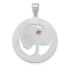 Sterling Silver/Rhod-plated 1 Birthstone with 14k Bezel Family Pendant QMP10_1G--6