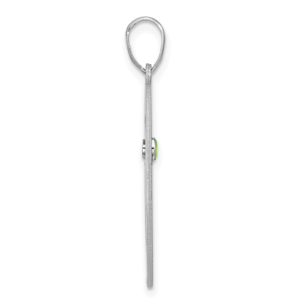 Sterling Silver/Rhodium-plated 1 Birthstone with SS Bezel Family Pendant QMP10_1SS--6