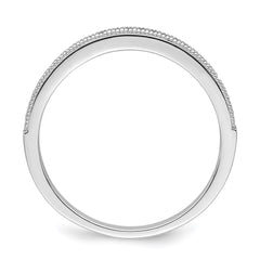 Brilliant Embers Sterling Silver Rhodium-plated 25 Stone Micro Pav CZ Polished Ring