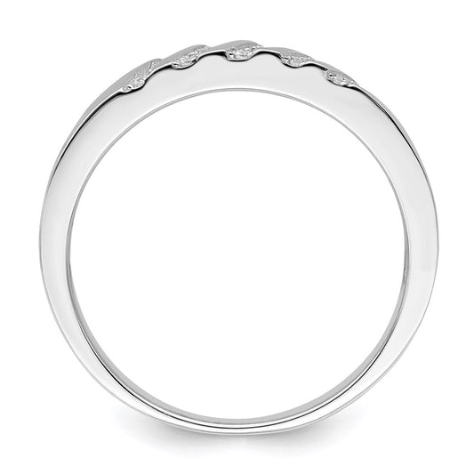 Brilliant Embers Sterling Silver Rhodium-plated 20 Stone Micro Pav������ CZ Men's Ring