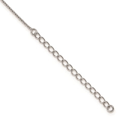 Brilliant Embers Sterling Silver Rhodium-plated 21 Stone 18 inch Micro Pav������ CZ Heart Necklace with 2 Inch Extender QMP137-18