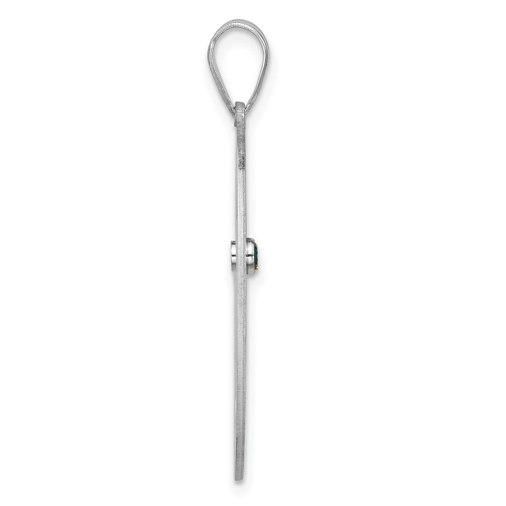 Sterling Silver Rhodium-plated Crystal Family Pendant QMP13_1SS--6