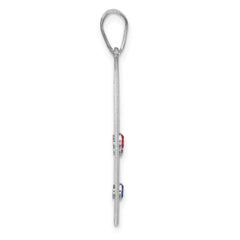 Sterling Silver Rhodium-plated Crystal Family Pendant QMP13_3SS--6