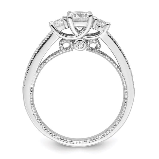 Brilliant Embers Sterling Silver Rhodium-plated 21 Stone Micro Pav������������������ CZ Ring