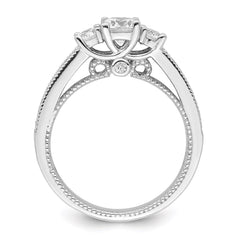 Brilliant Embers Sterling Silver Rhodium-plated 21 Stone Micro Pav������������������ CZ Ring