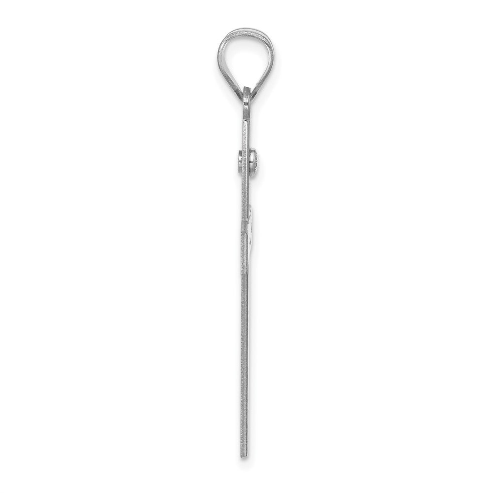 Sterling Silver Rh-plt Crystal Family Cross Pendant QMP5_1SS--6