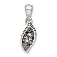 Sterling Silver Antique w/14k 2-stone w/Diamond Family Pendant w/18in Chain QMPD40_2