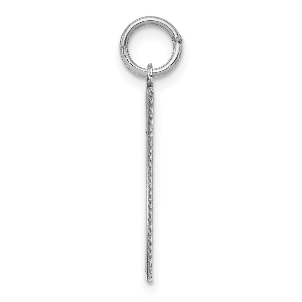 Sterling Silver/Rhodium-plated Polished Number 1 Charm QMS01