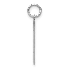 Sterling Silver/Rhodium-plated Polished Number 1 Charm QMS01