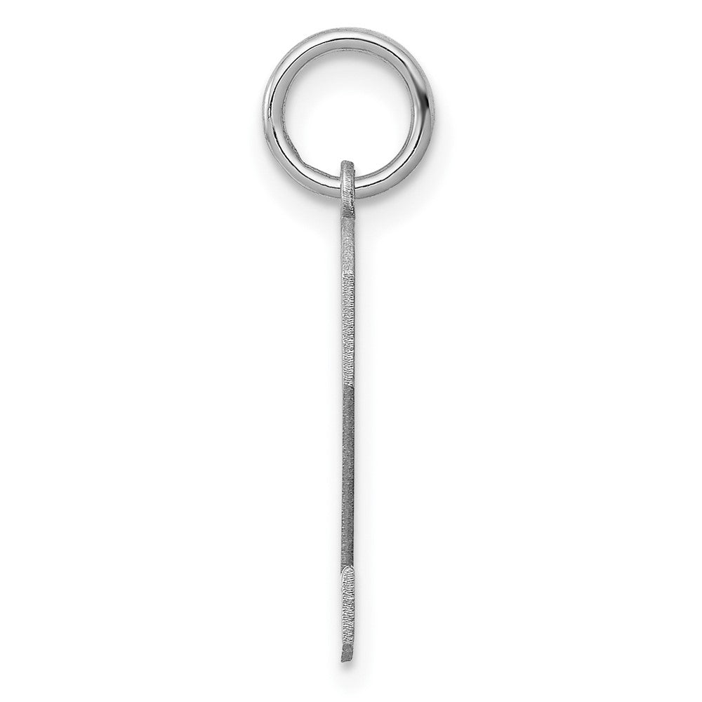 Sterling Silver/Rhodium-plated Polished Number 2 Charm QMS02