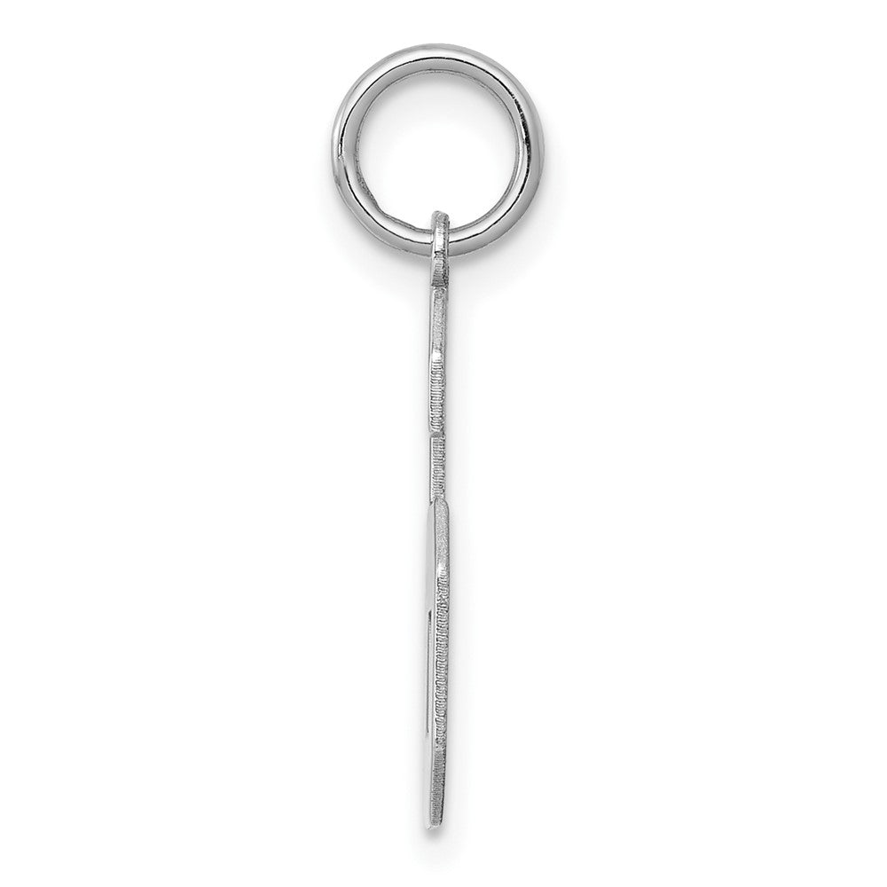 Sterling Silver/Rhodium-plated Polished Number 6 Charm QMS06