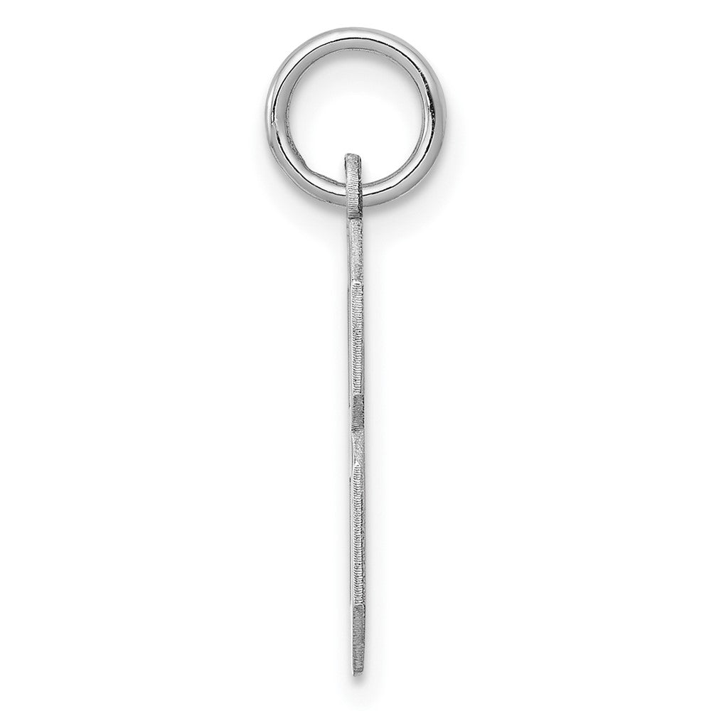 Sterling Silver/Rhodium-plated Polished Number 8 Charm QMS08