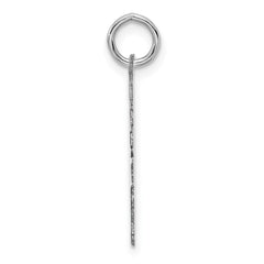 Sterling/Silver Rhodium-plated Polished Number 16 Charm QMS16