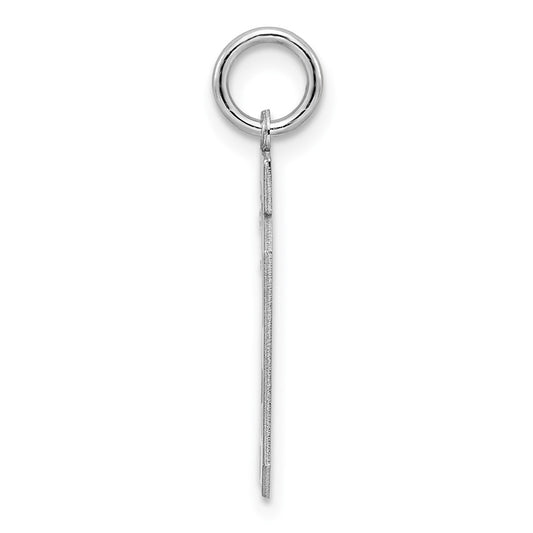 Sterling/Silver Rhodium-plated Polished Number 19 Charm QMS19