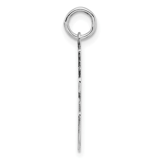 Sterling/Silver Rhodium-plated Polished Number 36 Charm QMS36