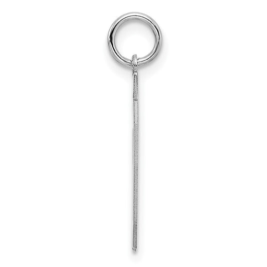 Sterling/Silver Rhodium-plated Polished Number 50 Charm QMS50