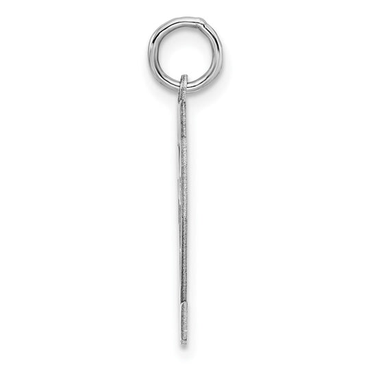 Sterling/Silver Rhodium-plated Polished Number 62 Charm QMS62