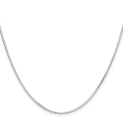 Sterling Silver Polished 1mm Octagonal Snake ChainQOS030