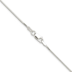 Sterling Silver Polished 1mm Octagonal Snake ChainQOS030