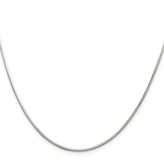 Sterling Silver 1.25mm Octagonal Snake ChainQOS035
