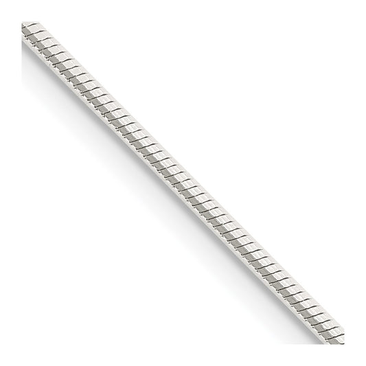Sterling Silver 1.25mm Octagonal Snake ChainQOS035