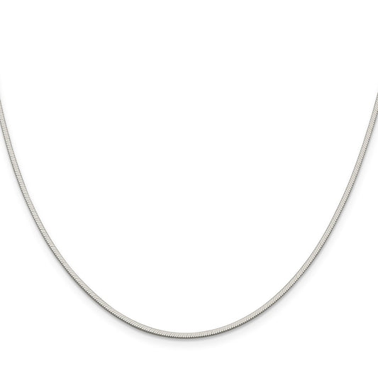 Sterling Silver 1.35mm Octagonal Snake ChainQOS040